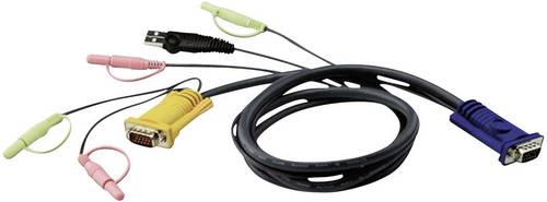 ATEN KVM Anschlusskabel [1x VGA-Stecker - 1x VGA-Stecker, USB 1.1 Stecker A] 1.80 m Schwarz