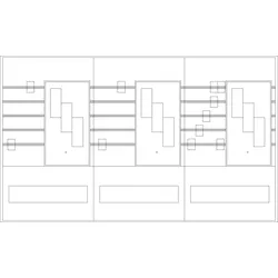 ABN PAR363N Sammelschienen-Feld 5-polig 3-feldrig 3 x NH00 3-polig