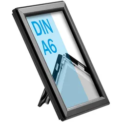 Klapprahmen A6 Opti Frame, mit Rückenstütze schwarz, Aluminium