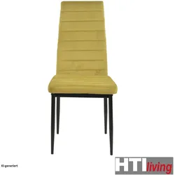 HTI-Living, Stühle, Esszimmerstuhl Samt 4er Set Memphis Curry