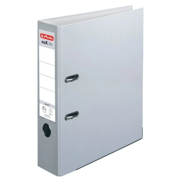 herlitz Ordner maX.file protect, Rückenbreite: 80 mm, grau