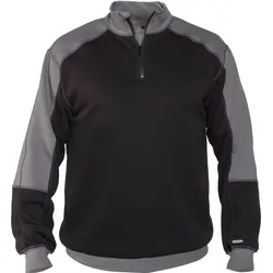 DASSY® Basiel Zweifarbiges Sweatshirt - schwarz/zementgrau - XL