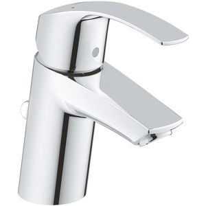 GROHE Waschtischarmatur Eurosmart S-Size, 33265002, verchromt, 14,6 cm hoch, aus Messing, mit Ablaufgarnitur & Zugstange
