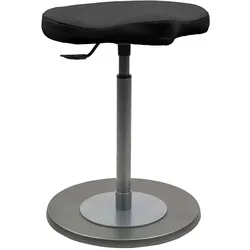 Pendelhocker in Schwarz und Silberfarben höhenverstellbar