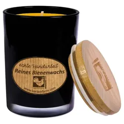 Bienenwachskerze im Glas - schwarz