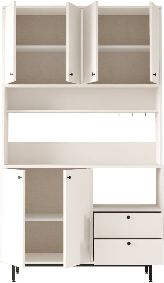 Venprodin Armario de cocina royce 6 puertas 2 cajones blanco