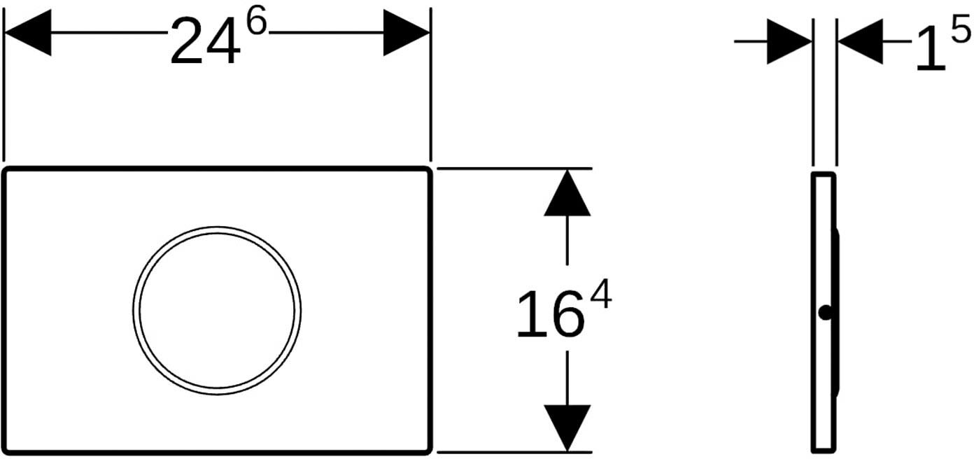 Geberit WC-Steuerung elektronisch, Netzbetrieb, für Sigma UP-Spülkasten 12 cm, mit Sigma10 Betätigungsplatte