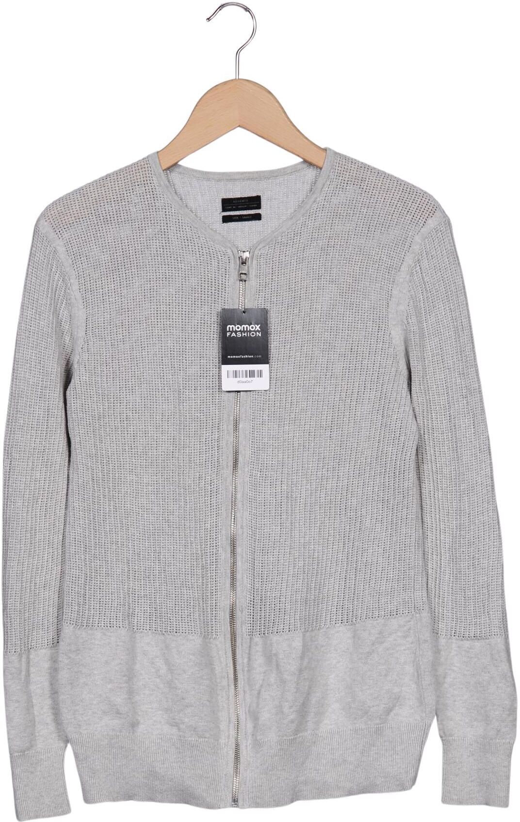 All Saints Damen Strickjacke, Grau, Gr. S, Baumwolle - Second Hand