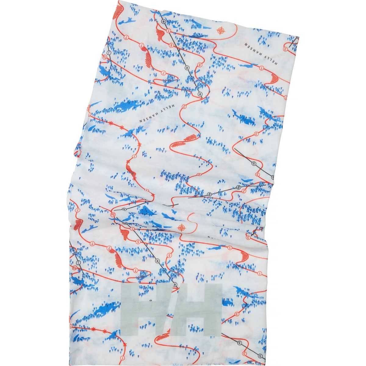 Helly Hansen HH Neckwarmer white slope map aop (008) STD 67963_008-STD
