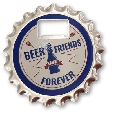 Bieröffner/Untersetzer mit Magnet - 'BFF Beer Friends Forever'