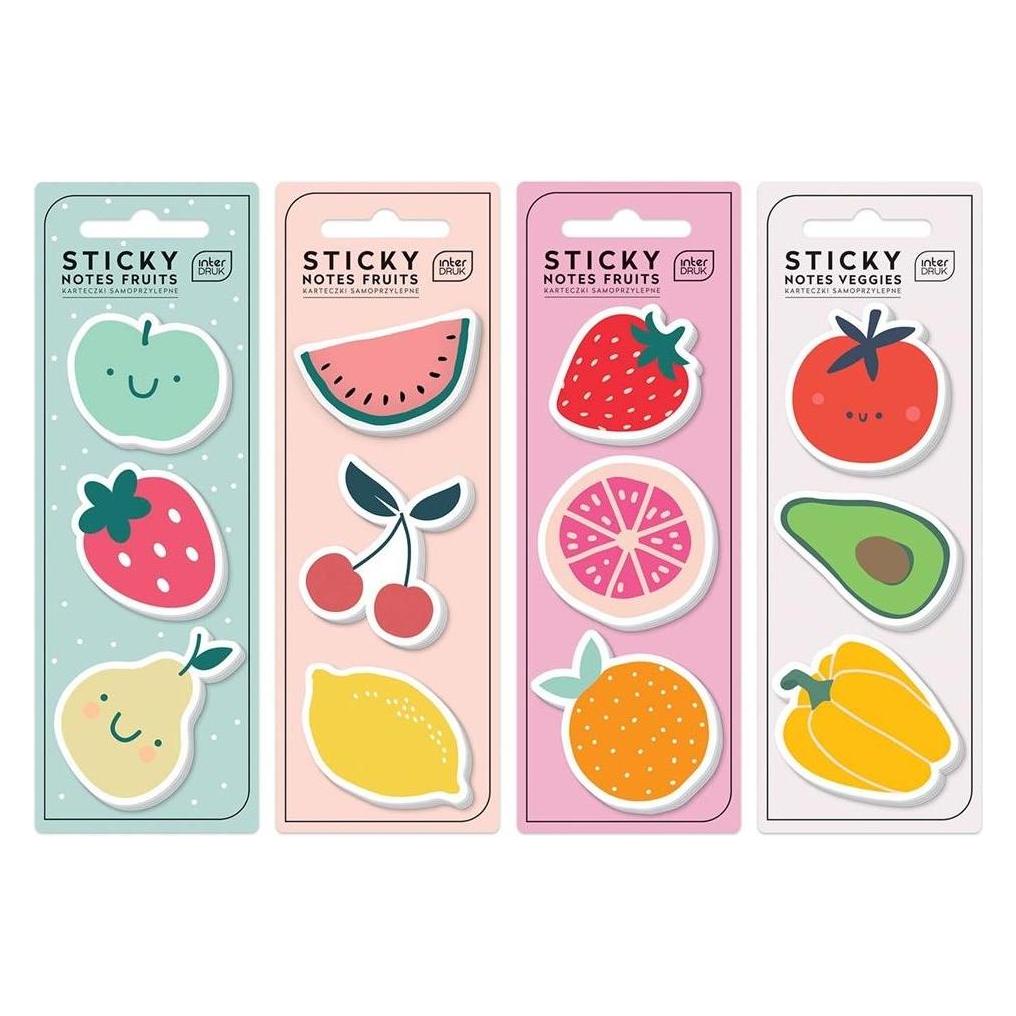 Interdruk Haftmarker Sticky Notes FRUITS/VEGGIES 4fach sortiert (41308993)