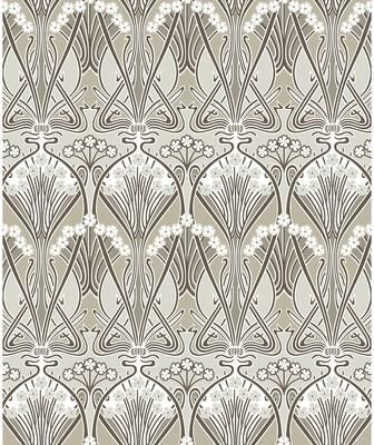 Seabrook Designs Dragonfly Damask Nonwoven Unpasted Wallpaper