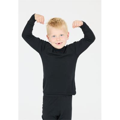 Funktionsshirt ZIGZAG "Funktionswäsche-Set Panda", Kinder, Gr. 104, schwarz, 95% Viskose, 5% Elasthan, unifarben, normal, Shirts Funktionsshirt, mit hohem Tragekomfort