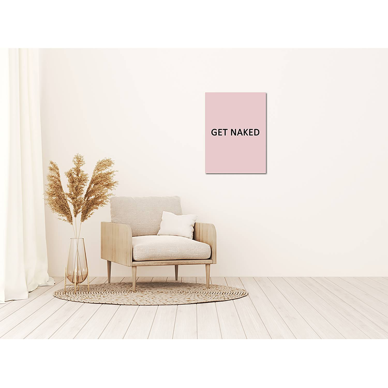 home24 Get naked I alu-dibond wanddecoratie multicolor 30 x 40 cm