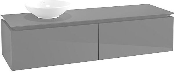 Villeroy und Boch Villeroy & Boch Legato Waschtischunterschrank B67200FP 160x38x50cm, Glossy Grey