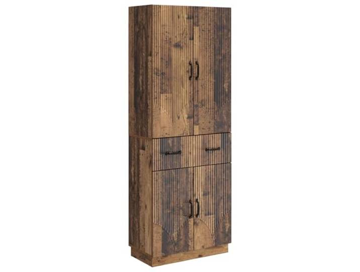 PUGYNBK Schrank-Set, 2 Stück, altes Holz, Technik Modulares Design, mehrere Schubladen, robust, einfache Reinigung, für Wohnzimmer oder Garten