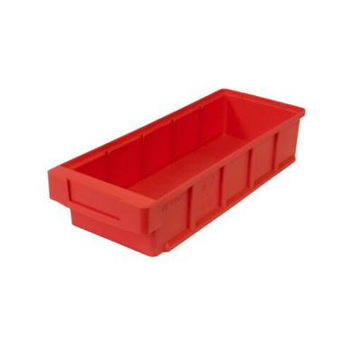 PROREGAL Mega Deal 10x Regalkasten Classic | Rot | HxBxT 8,3x15x50cm | Polypropylen | Sichtlagerkasten, Sortimentskasten, Sortimentsbox, Kleinteilebox