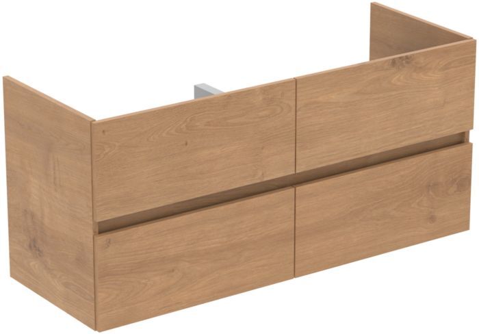 Ideal Standard Plus Möbeldoppelwaschtischunterschrank R0267Y8 Hamilton Eiche, 120x44x55cm, 4 Auszüge