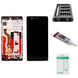 Huawei P9 Display schwarz (mit Rahmen) - Premium-Set