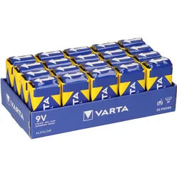20x VARTA 4022 Industrial 9V Block Batterie 6LR61 - passend für Gewerbe, Service & Rauchmelder