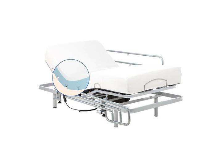 Geriafy – Lit Électrique avec Matelas Mémoire de Forme et Housse Tencel Barres de Lit Rabattables (80x190 cm)