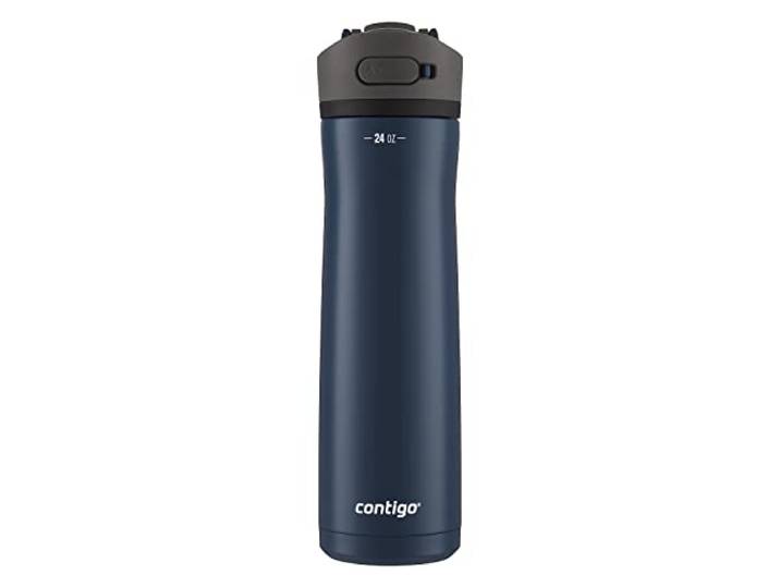 Contigo Ashland Chill Edelstahl-Wasserflasche mit auslaufsicherem Deckel und Strohhalm, intelligente Temperatur-Technologie, hält Getränke heiß und kalt, ideal für Reisen, Arbeit, Schule