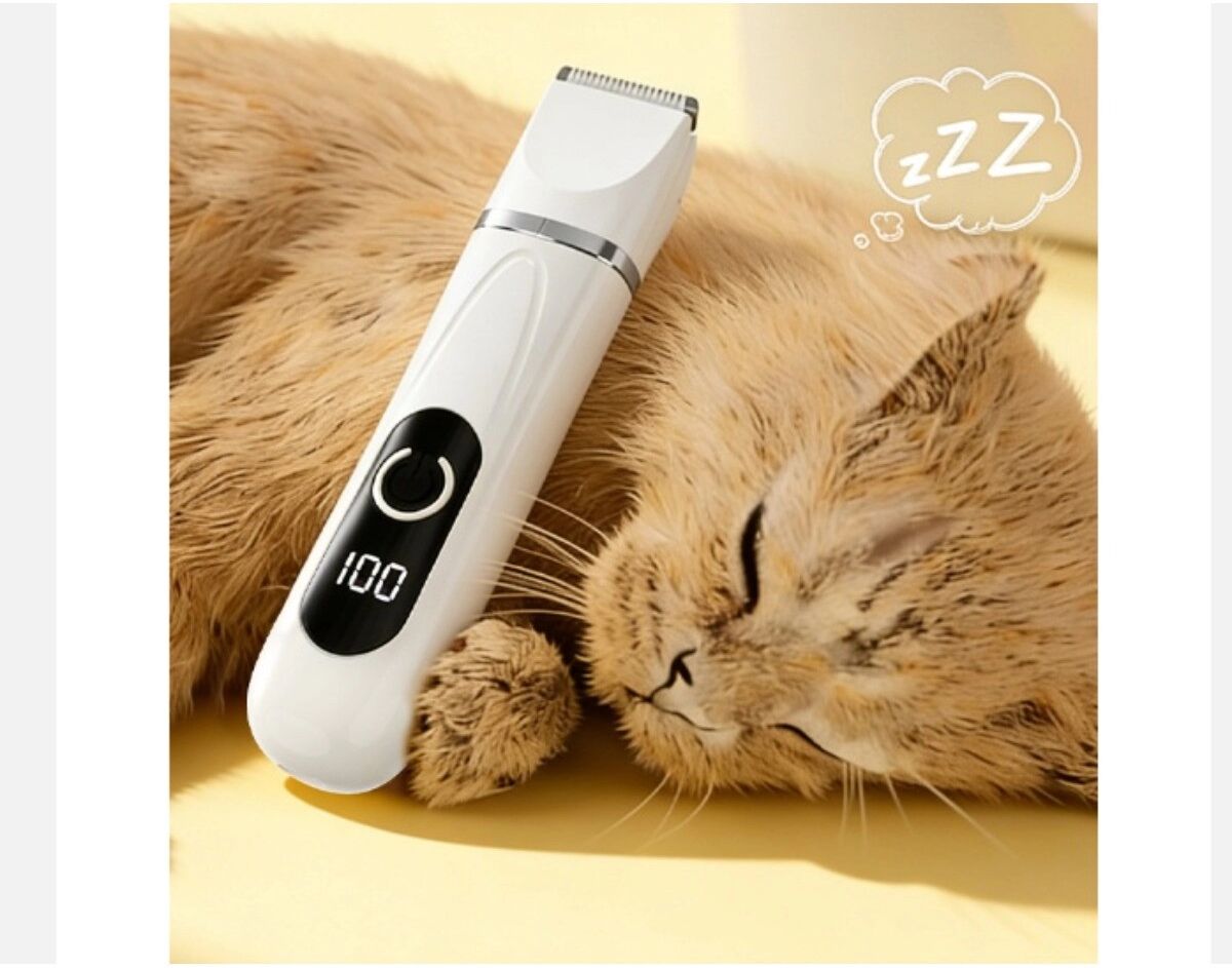 INF 4-in-1 Haustier-Trimmer – Leiser, wiederaufladbarer, wasserdichter Trimmer für Katzen und Hunde mit Pfotenhaartrimmer und