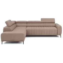Ecksofa Gandi Cord Braun