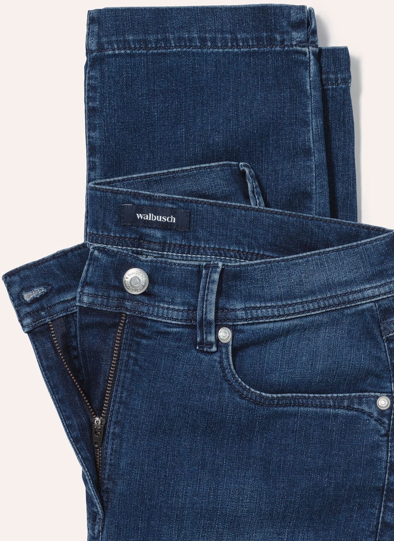 Walbusch 7/8-Stretchjeans Premium-Klima, Regular Fit#normale Größen#Kurzgrößen, Farbe Blau, 19, mit Coolmax®-Fasern super weiche Denimqualität Damen