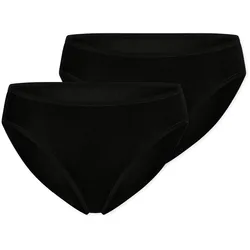 2 Schiesser Tai-Slips - Damen - Gr. 42 - schwarz