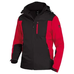 Softshelljacke "JANNIK" - XS - rot/schwarz