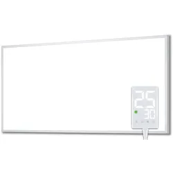 Heidenfeld Infrarotheizung HF-HP100-3, m. Thermostat, weiß, 300-1200 Watt, 10 J. Garantie (1000 Watt)