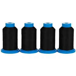Mettler Seraflock im 4er-Pack, Stärke: 120, 1000m-Spule, schwarz