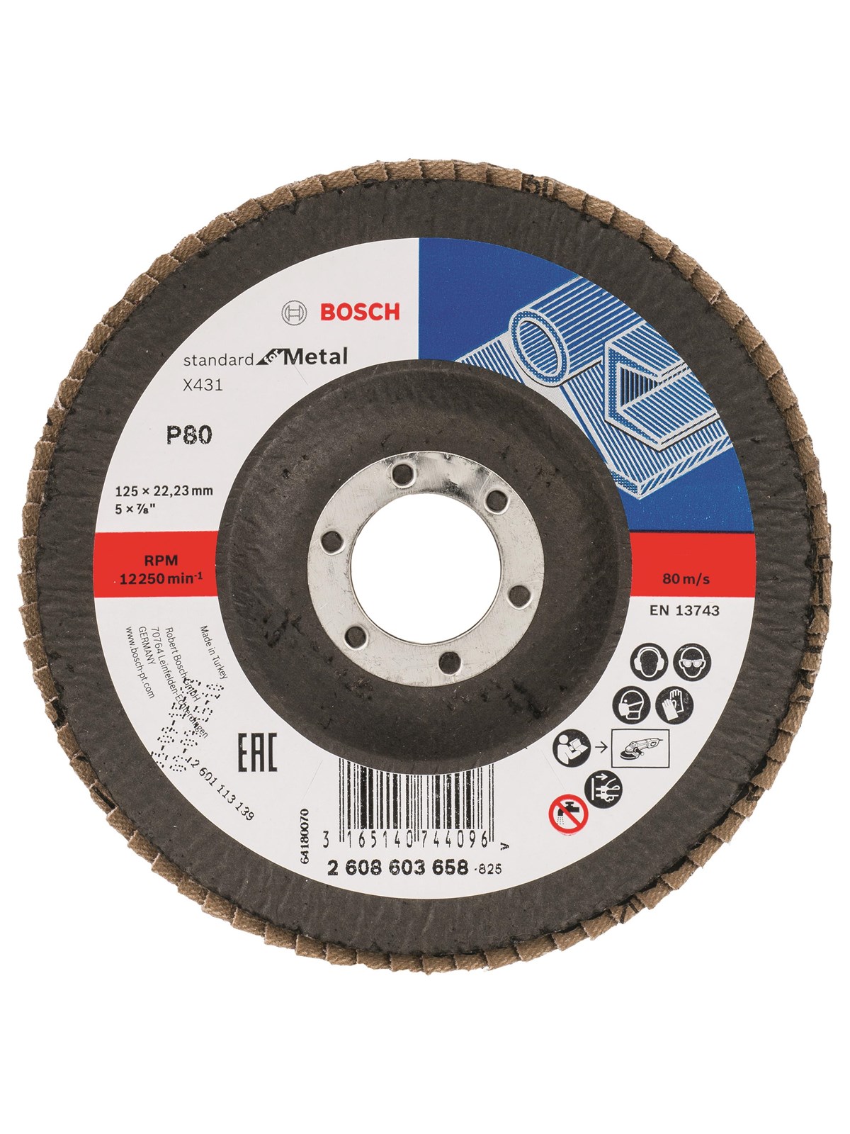 Bosch LAMELSLIBESKIVE 125 SFM K80 SKRÅ