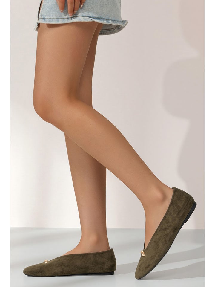 C'M Ballerinas in Khaki - 40