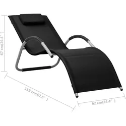vidaXL, Liegestuhl, Dillon (159 cm)