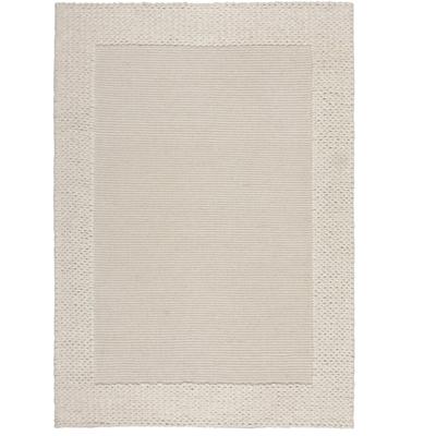 Teppich FLAIR RUGS "Rue", beige (natur), B:160cm H:10mm L:230cm, Kunstfaser, Wolle, Teppiche, Teppich, aus einem Wollmischgewebe, handgearbeitet