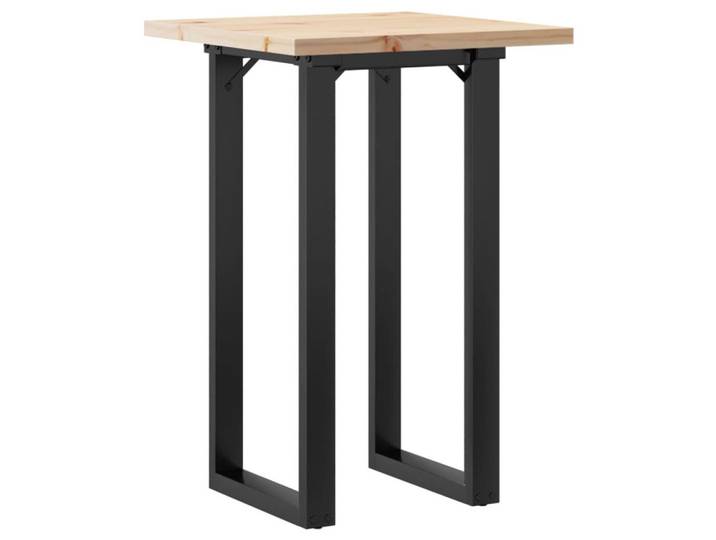 vidaXL Esstisch Esstisch O-Gestell 50x50x75,5 cm Massivholz Kiefer & Stahl (1-St)