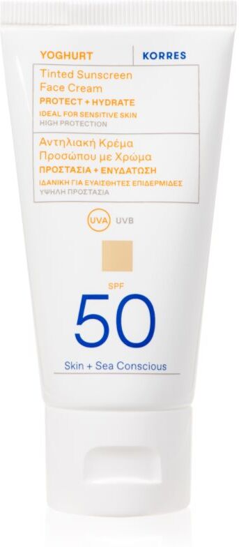 Korres Yoghurt Tinted Sunscreen crème solaire teintée SPF 50 50 ml