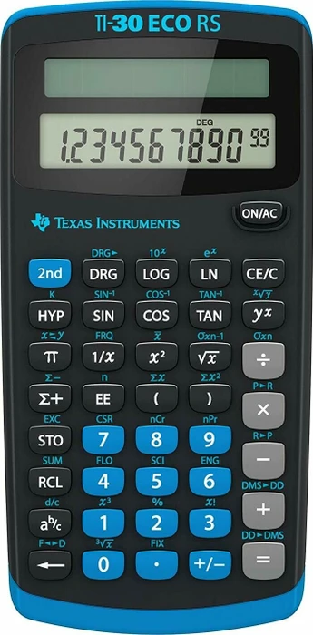 TEXAS INSTRUMENTS TI-30 ECO RS Wissenschaftlicher Taschenrechner schwarz/blau