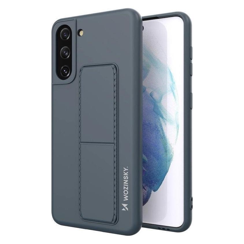 Wozinsky Kickstand Case silicone stand cover for Samsung Galaxy S21 + 5G navy blue (Samsung Galaxy S21+ 5G) (Wozinsky Kickstand Samsung S21 Plus Navy Blue)