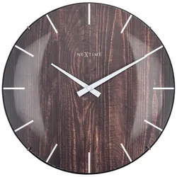 Nextime Wanduhr 3249BR Edge Wood Dome