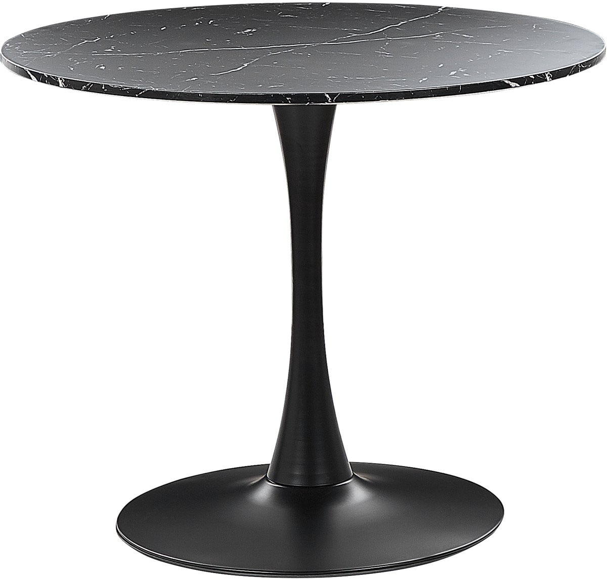 Beliani BOCA Ronde eettafel - Zwart marmer look - Diameter: 90 cm