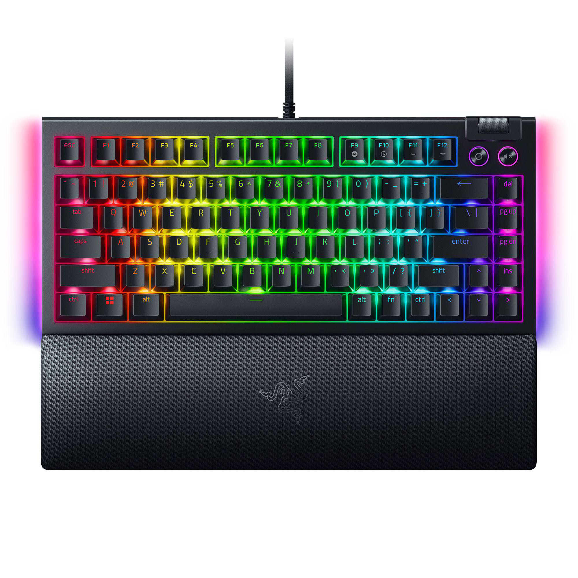 RAZER BlackWidow V4 75% Gaming Tastatur kabelgebunden, Mechanisch, Schwarz (Layout: englisch INT)