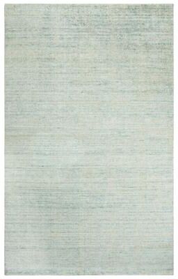 Alora Decor Demure Solid Aqua Blue Hand-tufted Wool Blend Rug
