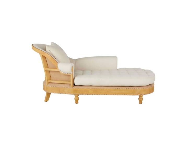 Chaiselongue, leinenfarbene