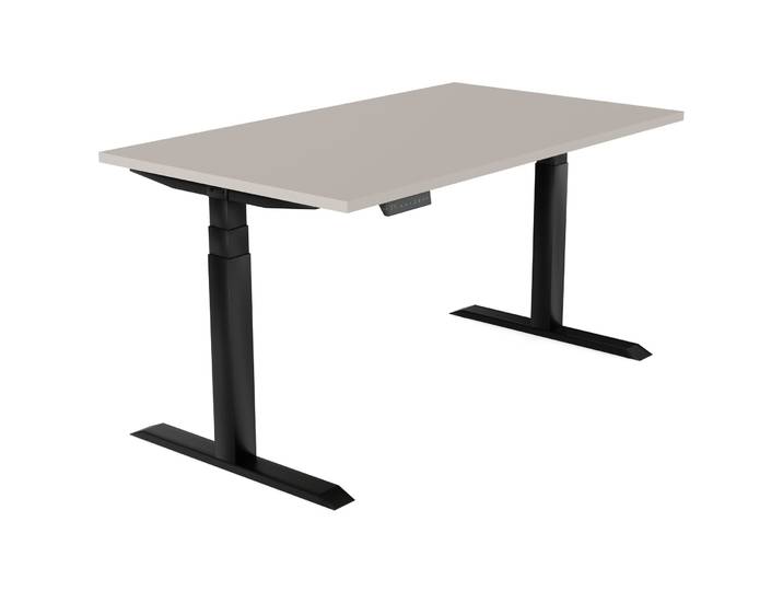Schreibtisch Setup havanna Höhenverstellbar B 140 T 80 cm - Material: Holzwerkstoff - Möbel Konfigurator: Traummöbel individuell zusammenstellen -
