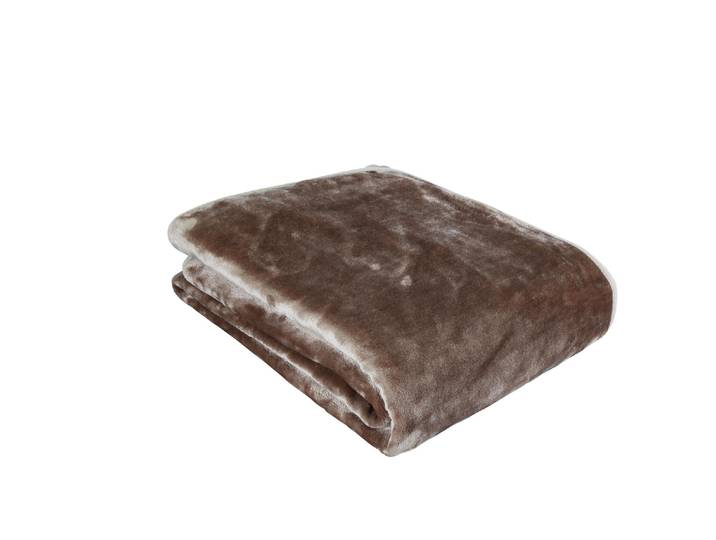 Wohndecke ESKIMO Cashmina Taupe , grau (taupe), B:150cm L:200cm, Polyester, Wohndecken, Wohndecke