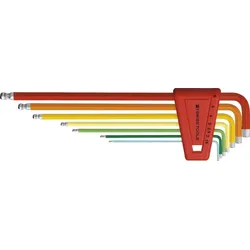 PB SWISS TOOLS Winkelschraubendreher Set 1,5-6mm Rainbow im Halter 7-teilig