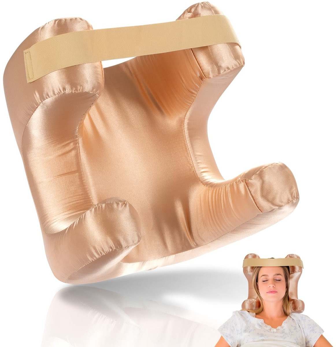 Dailygoods Gezichtskussen met uniek ontwerp voor massage en neksteun, inclusief afneembare kussensloop